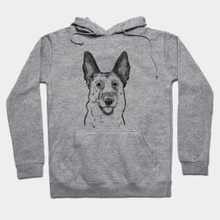 German Shepherd Sketch Hoodie